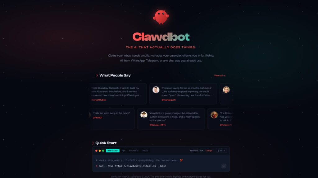 Clawdbot. // Source : Clawdbot. Clawdbot. // Source : Clawdbot.
