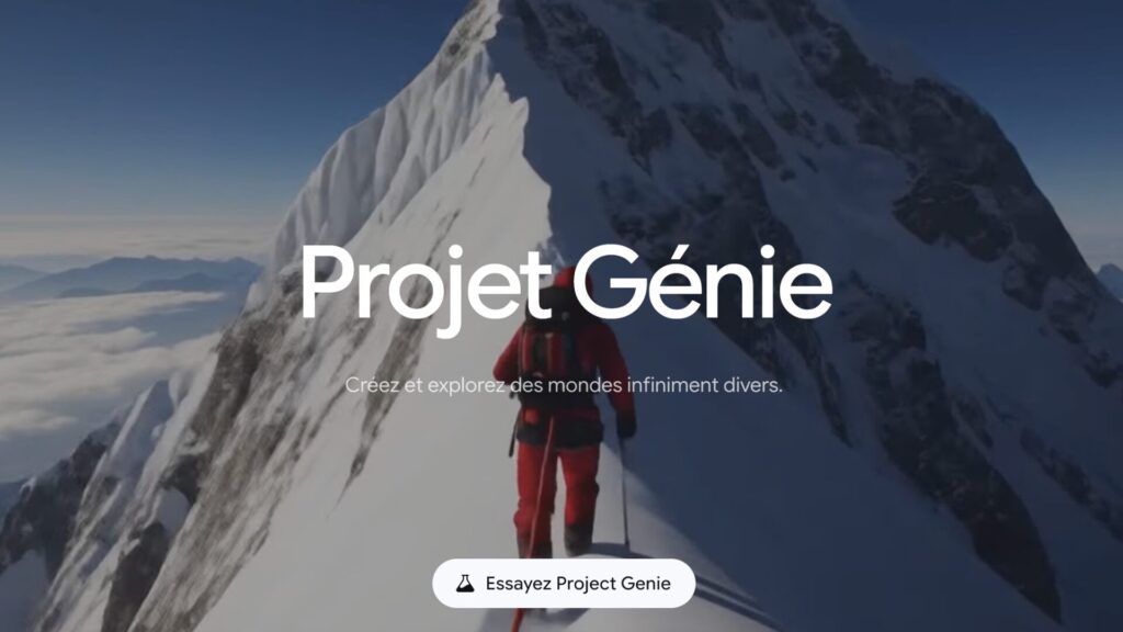 Project Genie s'appuie notamment sur Genie 3. // Source : Google DeepMind Project Genie s'appuie notamment sur Genie 3. // Source : Google DeepMind