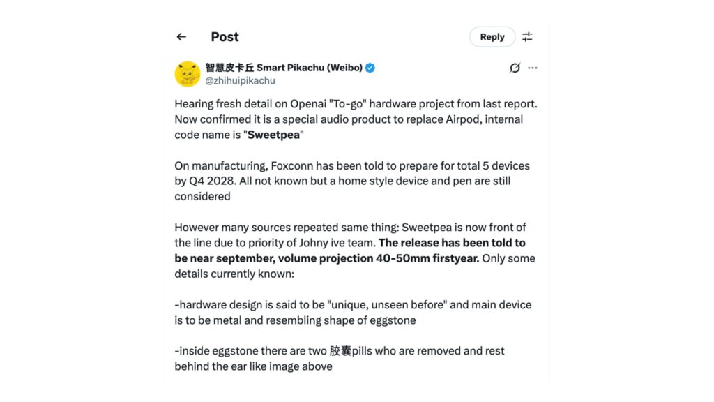 Le post publié sur X par Smart Pikachu (@zhihuipikachu) // Source : zhihuipikachu / X Le post publié sur X par Smart Pikachu (@zhihuipikachu) // Source : zhihuipikachu / X