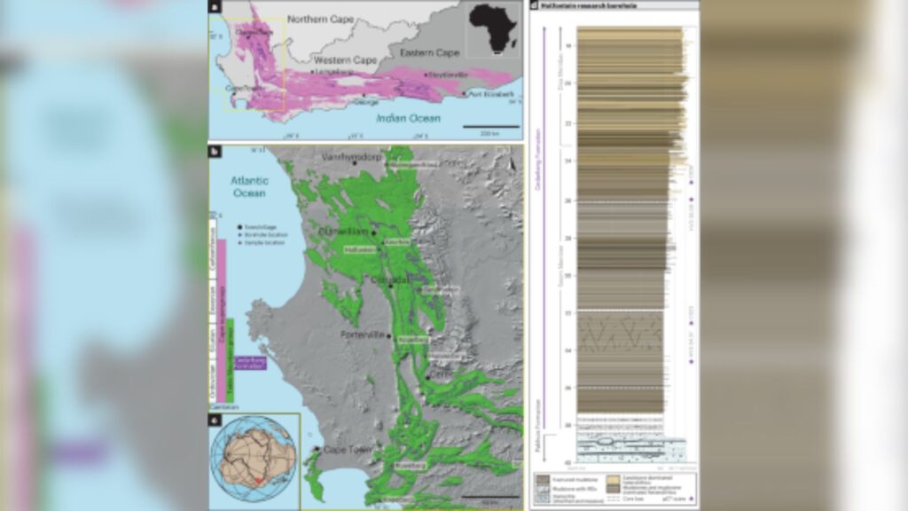 Carte de localisation et contexte géologique // Source : Nature ecology and evolution