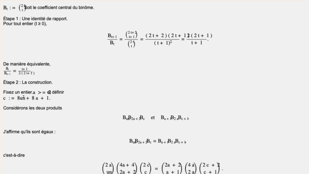 Un extrait de la solution fournie par GPT-5.2 // Source : erdosproblems.com / Neel Somani Un extrait de la solution fournie par GPT-5.2 // Source : erdosproblems.com / Neel Somani