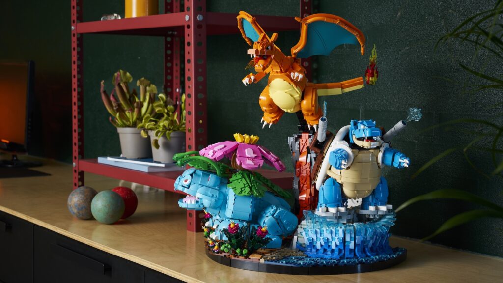 Lego Pokémon Florizarre, Dracaufeu et Tortank  // Source : Lego
