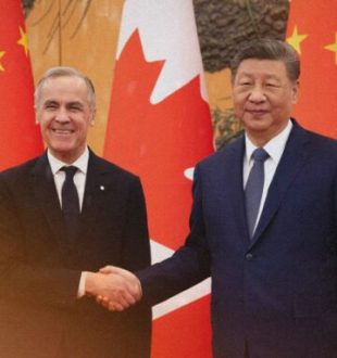 Mark Carney et Xi Jinping. // Source : Via X @MarkJCarney (photo recadrée et modifiée)