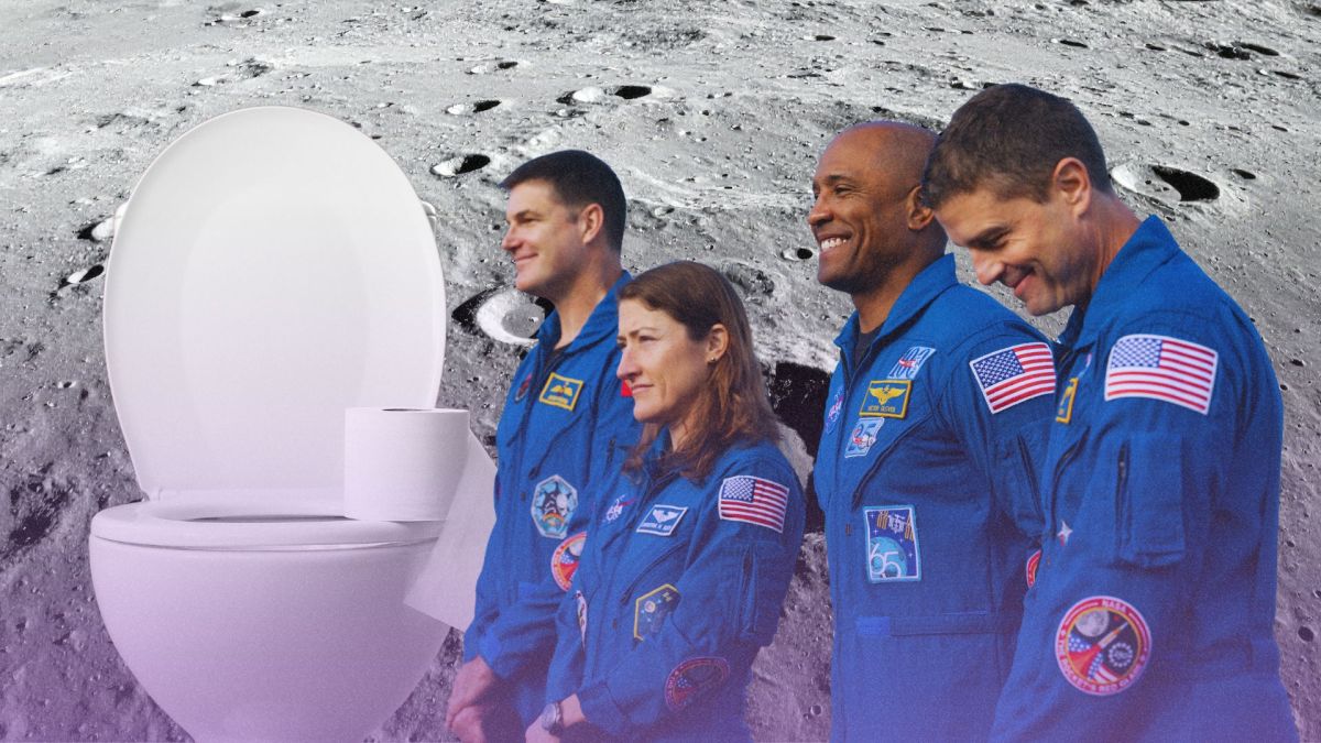 Comment feront les astronautes pour aller aux toilettes ? // Source : Via Flickr/Nasa ; montage Numerama avec Canva Comment feront les astronautes pour aller aux toilettes ? // Source : Via Flickr/Nasa ; montage Numerama avec Canva