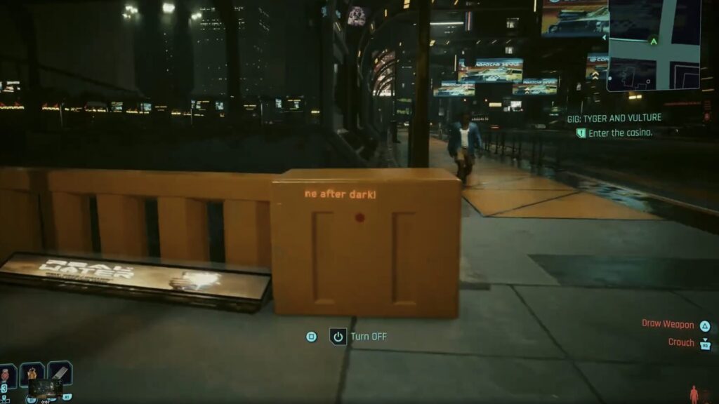 Le bouton magique de Cyberpunk 2077 // Source : Reddit Le bouton magique de Cyberpunk 2077 // Source : Reddit