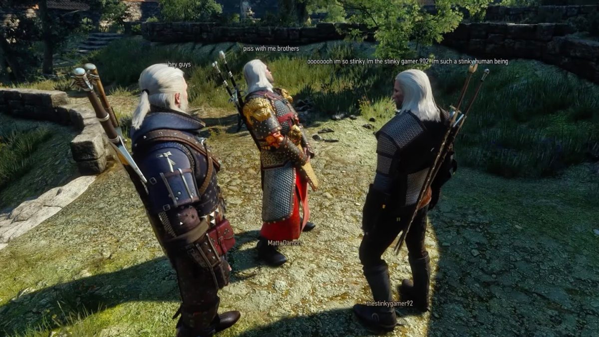 Plusieurs Geralt dans The Witcher 3: Wild Hunt grâce à un mod // Source : Capture d'écran Plusieurs Geralt dans The Witcher 3: Wild Hunt grâce à un mod // Source : Capture d'écran
