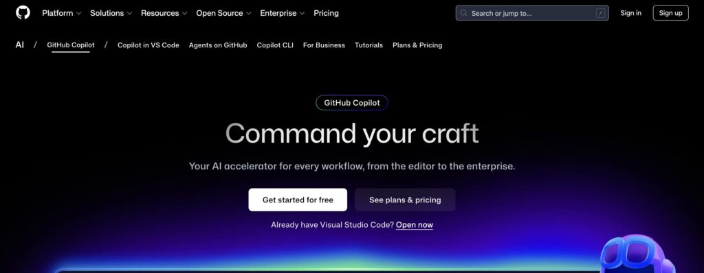 Capture d'écran de Github Copilot, la solution vendue par Microsoft // Source : github.com Capture d'écran de Github Copilot, la solution vendue par Microsoft // Source : github.com
