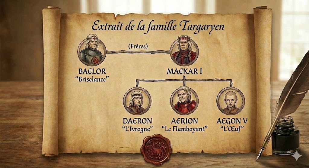 Extrait de la famille Targaryen Extrait de la famille Targaryen