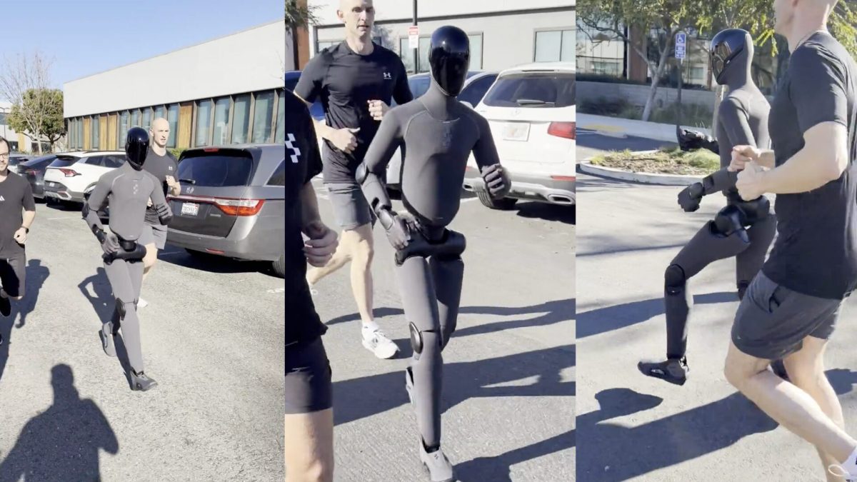 La vidéo montre le robot Figure 03 gambadant avec aisance aux côtés d’autres employés de la firme // Source : Brett Adocock