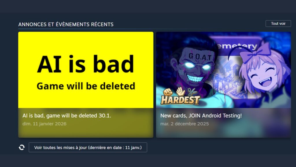 Une tragédieenplusieurs actes // Source : Steam Une tragédieenplusieurs actes // Source : Steam