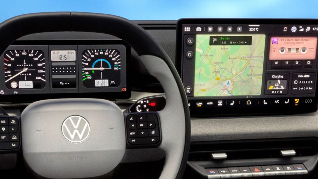 L'intérieur de la Volkswagen ID. Polo // Source : Volkswagen