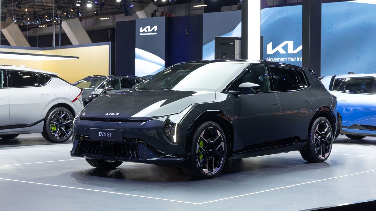 La nouvelle Kia EV GT au Salon de Bruxelles. // Source : Kia La nouvelle Kia EV GT au Salon de Bruxelles. // Source : Kia