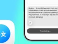 Locally Translate sur iPhone. // Source : Numerama Locally Translate sur iPhone. // Source : Numerama
