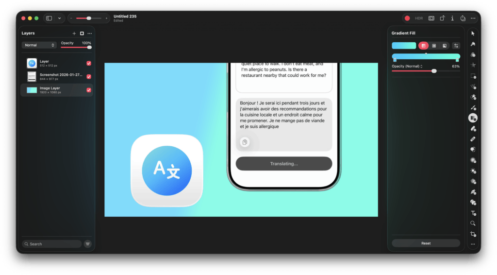 Sur Mac, Pixelmator Pro a le droit au plus gros redesign de son histoire. L'application reste disponible indépendament. Sur Mac, Pixelmator Pro a le droit au plus gros redesign de son histoire. L'application reste disponible indépendament.
