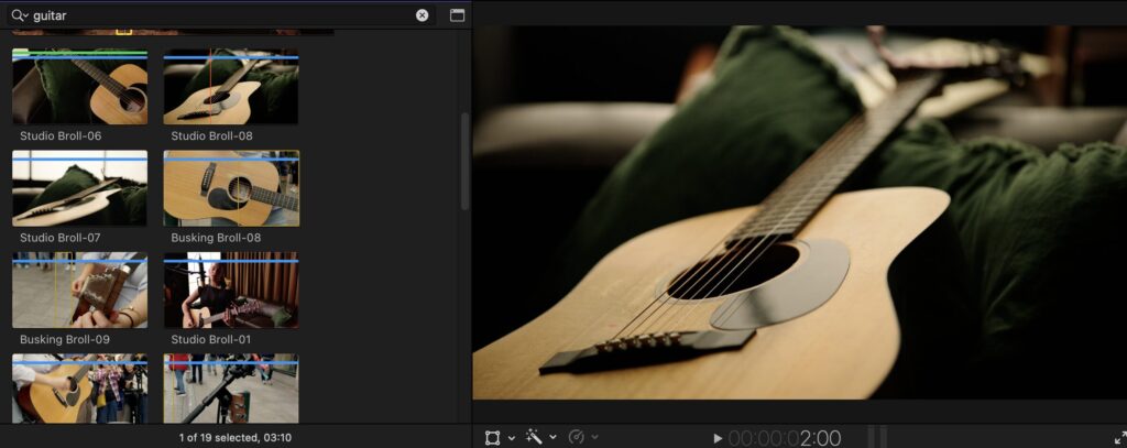 La reconnaissance visuelle de Final Cut Pro peut être capricieuse : il faut laisser au modèle le temps d'analyser les images. La reconnaissance visuelle de Final Cut Pro peut être capricieuse : il faut laisser au modèle le temps d'analyser les images.