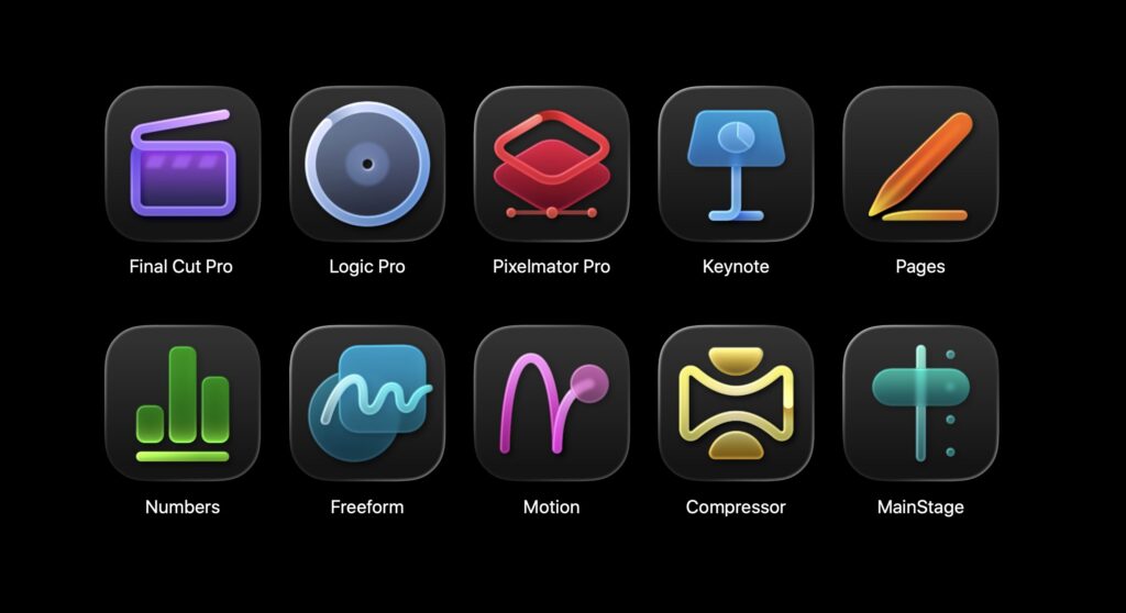 Toutes les applications du Apple Creator Studio. Toutes les applications du Apple Creator Studio.