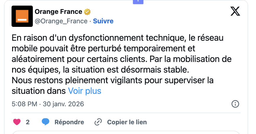 Le nouveau tweet d'Orange. Le nouveau tweet d'Orange.