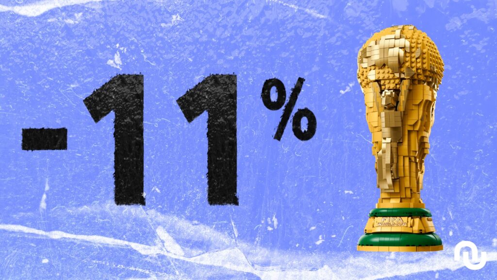Lego Trophée Officiel de la Coupe du Monde de la FIFA // Source : Montage Numerama Lego Trophée Officiel de la Coupe du Monde de la FIFA // Source : Montage Numerama