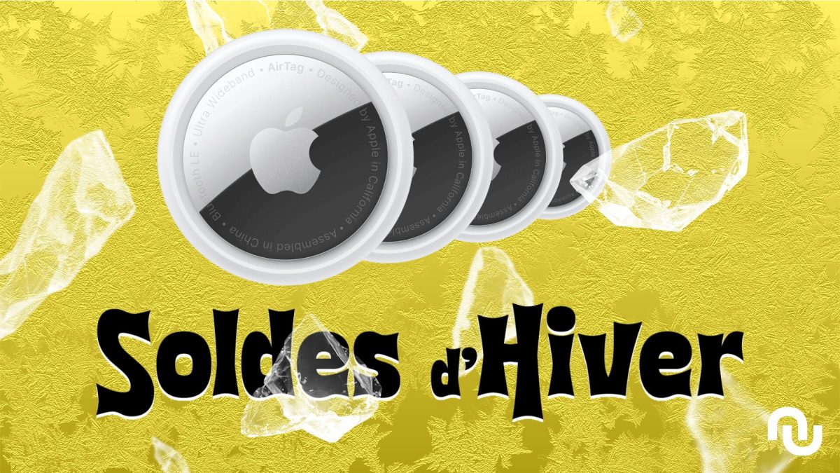 Soldes lot de 4 Airtags // Source : Montage Numerama Soldes lot de 4 Airtags // Source : Montage Numerama