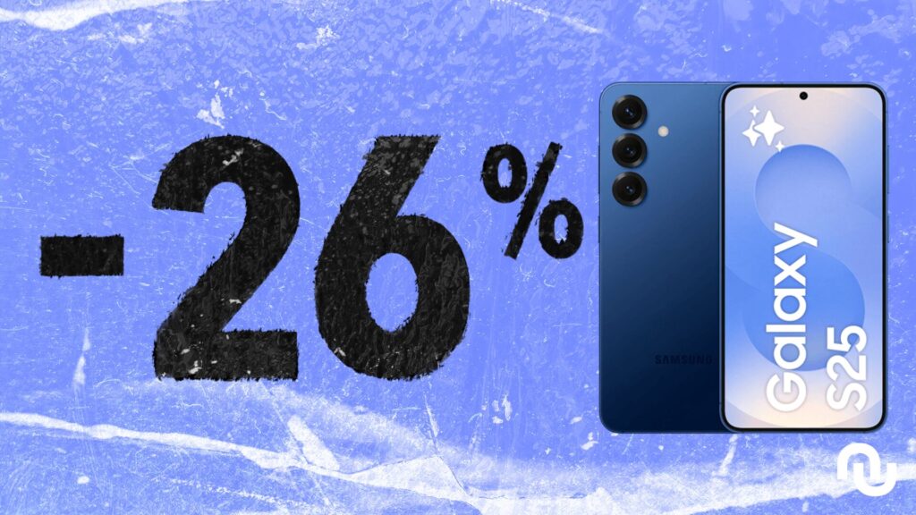 Smartphone Samsung S25 128Go + PowerBank // Source : Montage Numerama Smartphone Samsung S25 128Go + PowerBank // Source : Montage Numerama