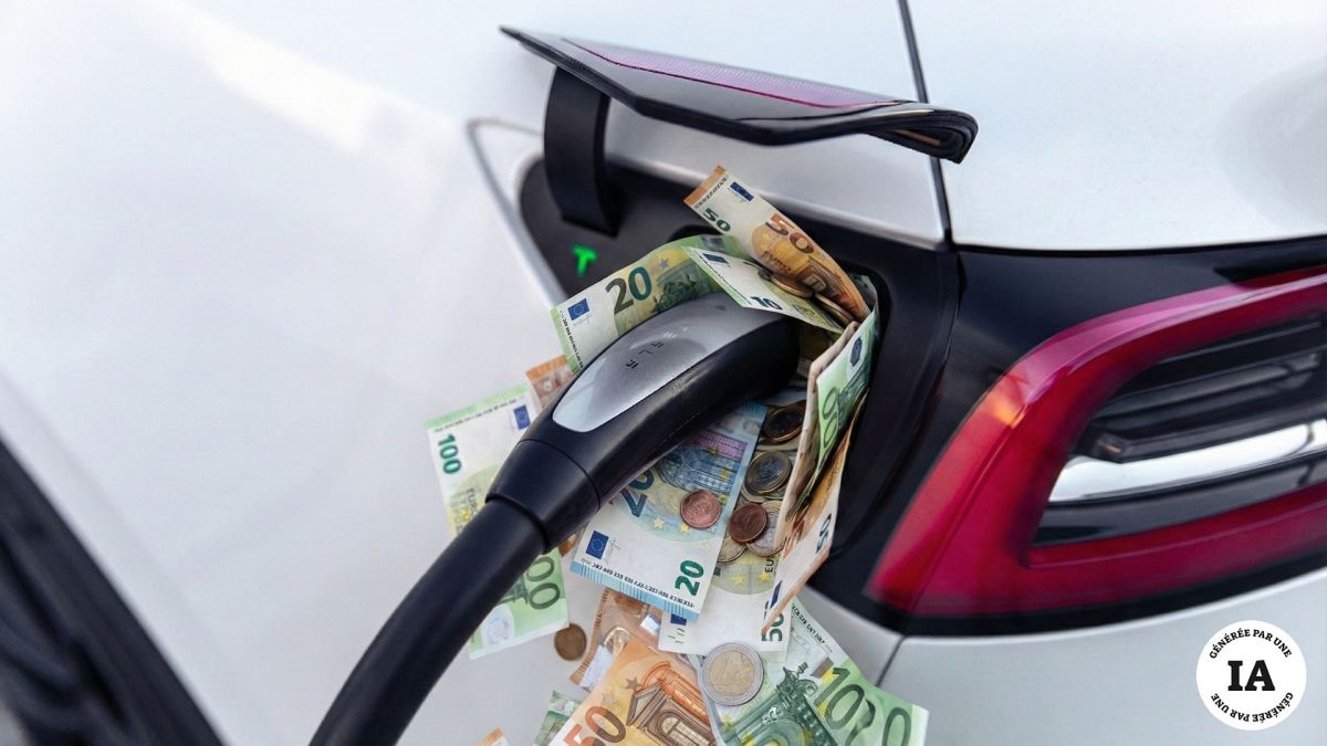 Les voitures électriques n'échappent plus aux taxes. // Source : Numerama avec IA