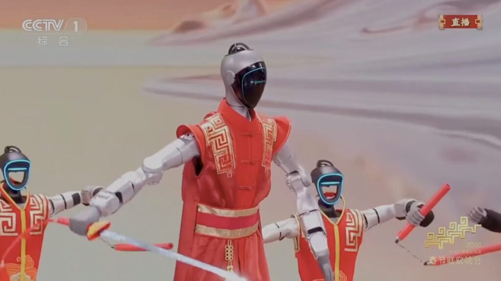 H2, robot pleine taille d’environ 1,80 m pour 70 kg, dans le rôle d’un « Grand Maître d’Épée ». // Source : @zhao_dashuai sur X H2, robot pleine taille d’environ 1,80 m pour 70 kg, dans le rôle d’un « Grand Maître d’Épée ». // Source : @zhao_dashuai sur X