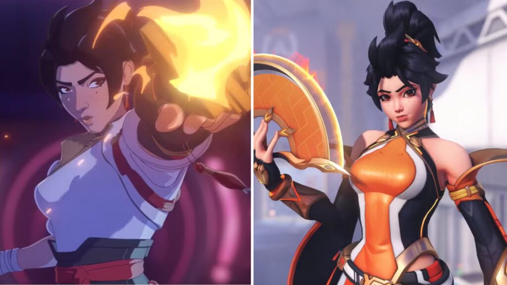 Un avant et après très parlant pour le personnage de Anran // Source : Capture Overwatch Un avant et après très parlant pour le personnage de Anran // Source : Capture Overwatch