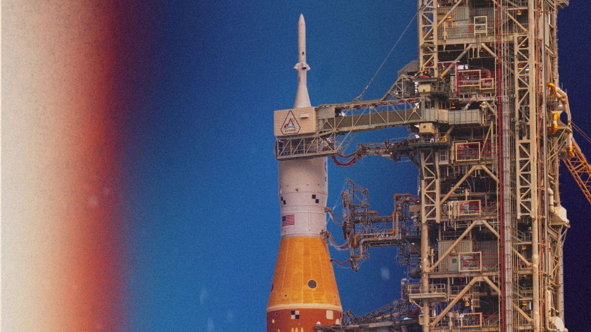 Fusée SLS. // Source : Flickr/CC/Nasa ; montage Numerama avec Canva Fusée SLS. // Source : Flickr/CC/Nasa ; montage Numerama avec Canva