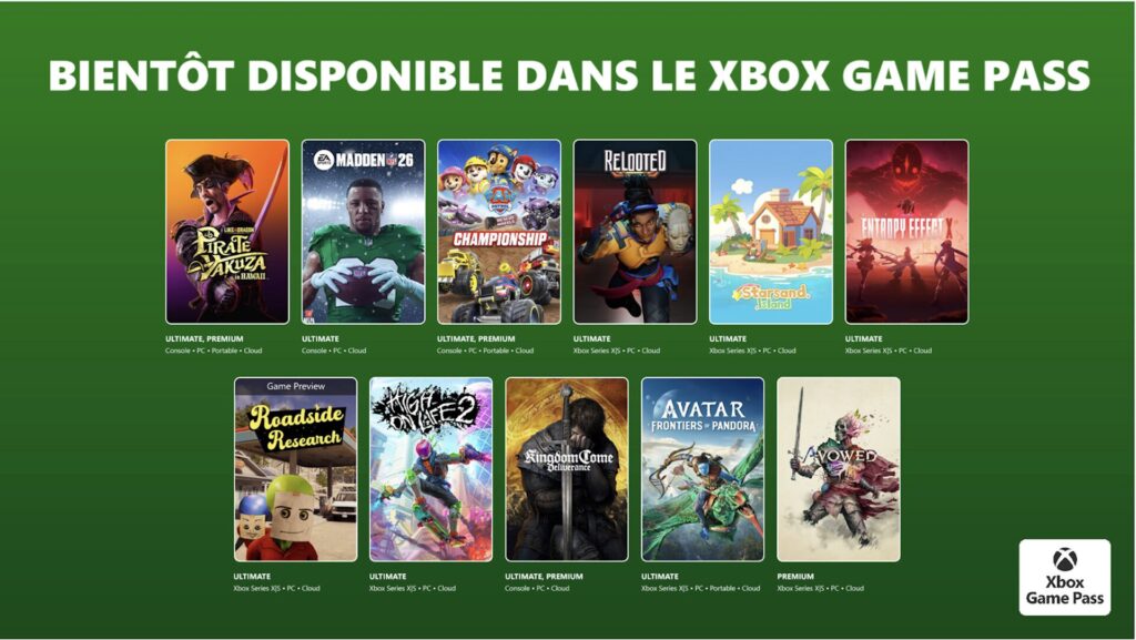 Xbox Game Pass en février 2026 // Source : Microsoft