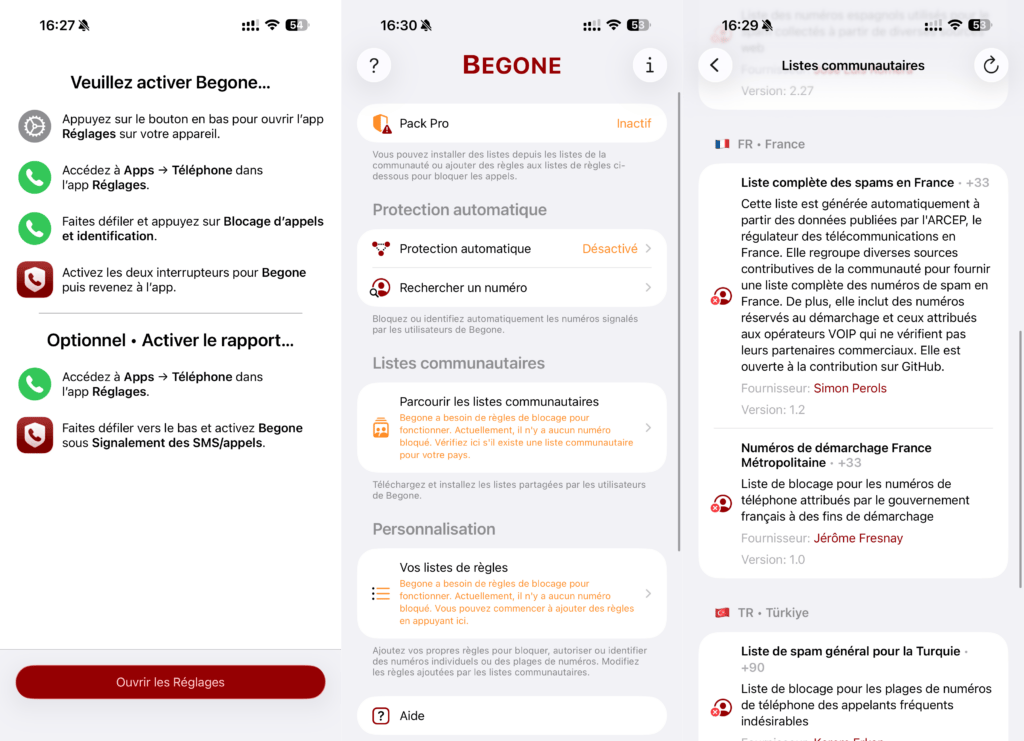 L'interface de Begone. L'interface de Begone.