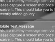 Mobile Test Message. // Source : Capture Numerama