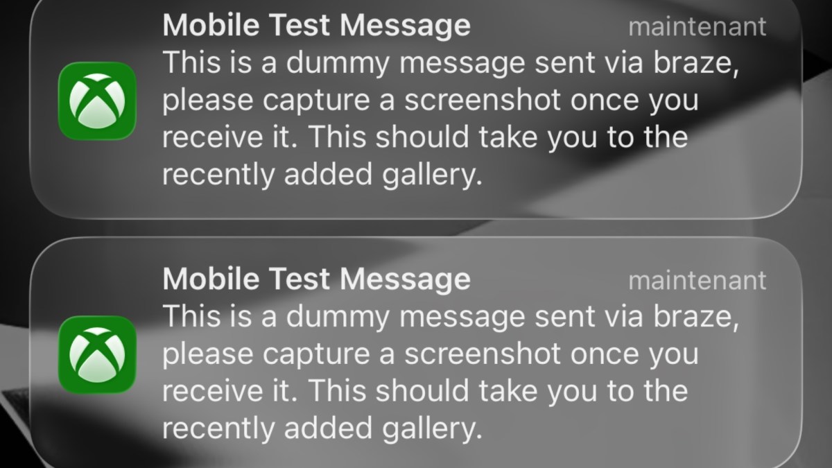 Mobile Test Message. // Source : Capture Numerama Mobile Test Message. // Source : Capture Numerama
