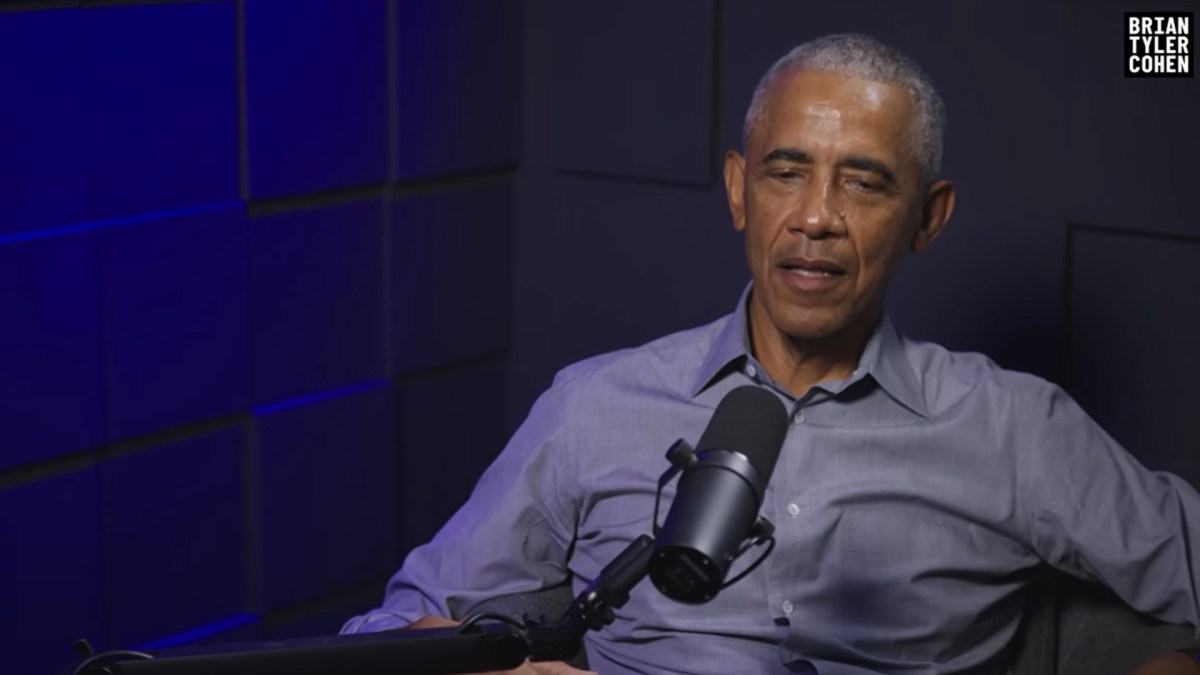 Barack Obama interviewé par Brian Tyler Cohen. Source : Capture d'écran Youtube Barack Obama interviewé par Brian Tyler Cohen. Source : Capture d'écran Youtube