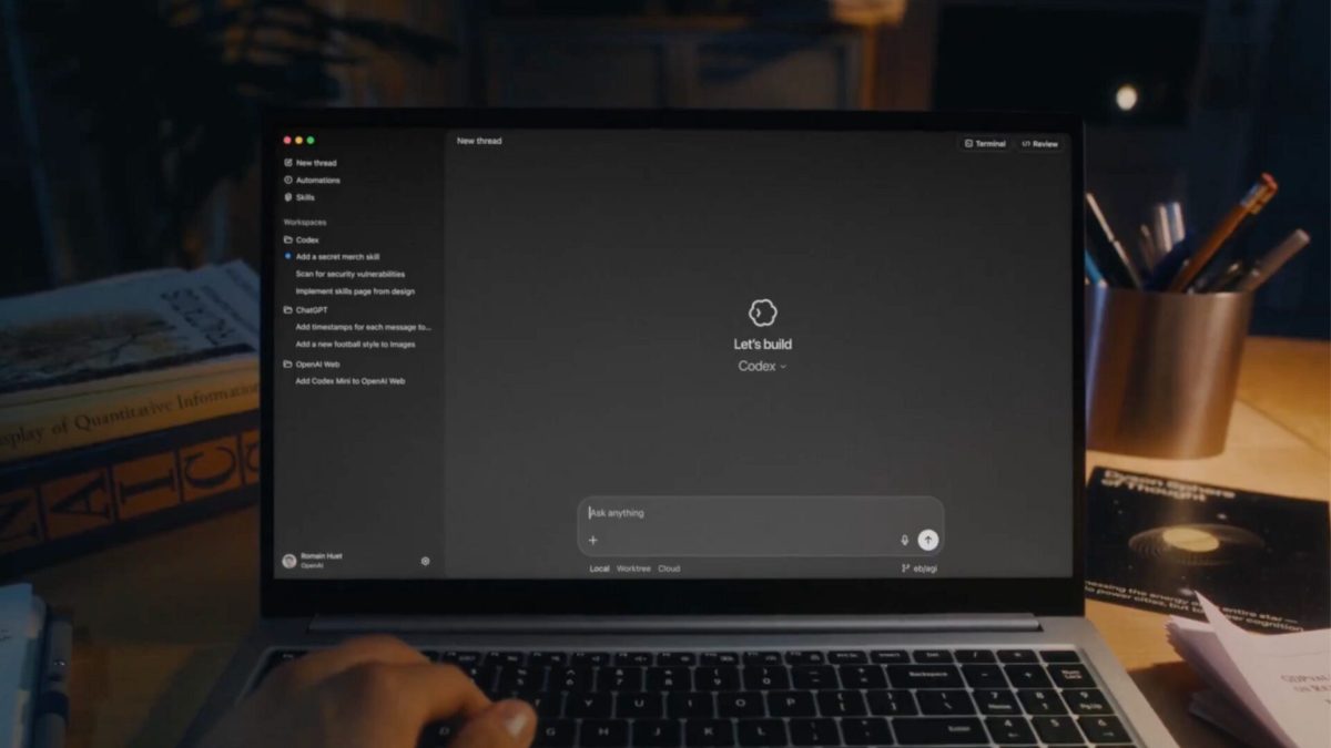 OpenAI montre une interface macOS sur un PC Windows. // Source : OpenAI OpenAI montre une interface macOS sur un PC Windows. // Source : OpenAI