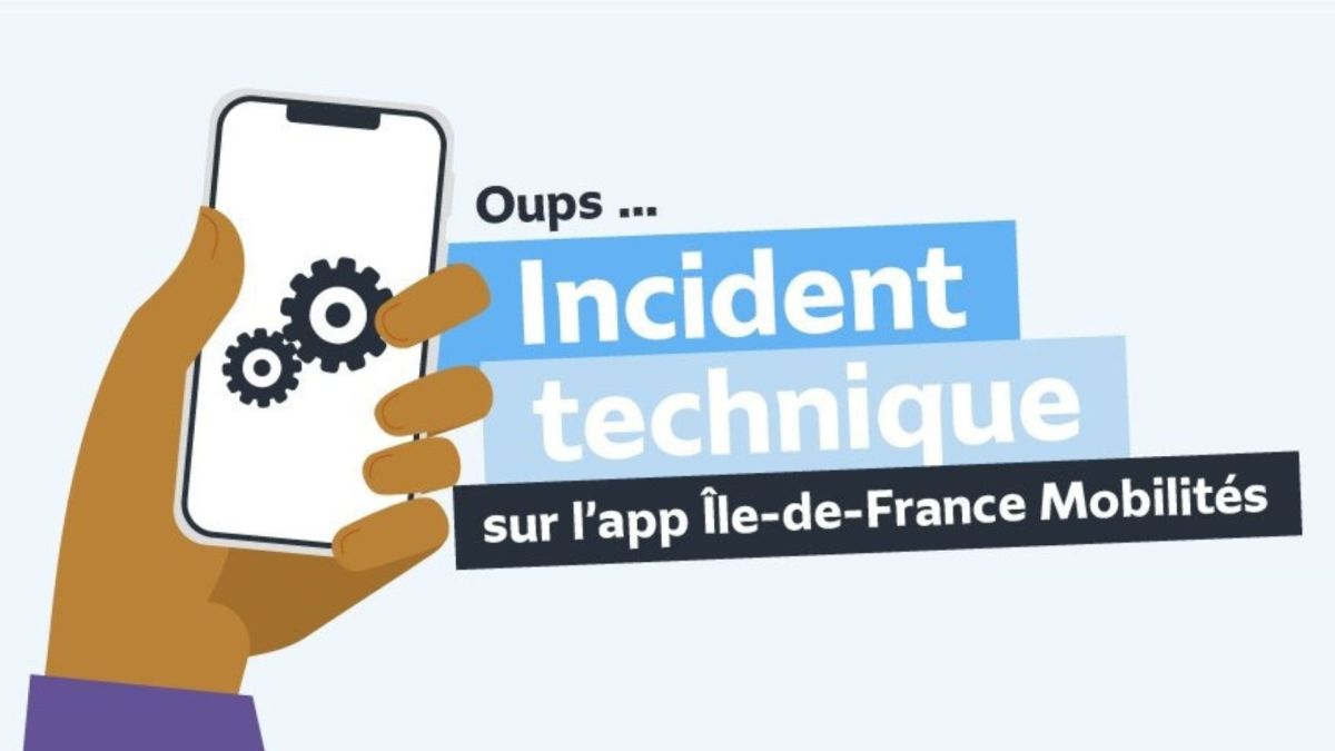 Panne. // Source : Via X @IDFmobilités
