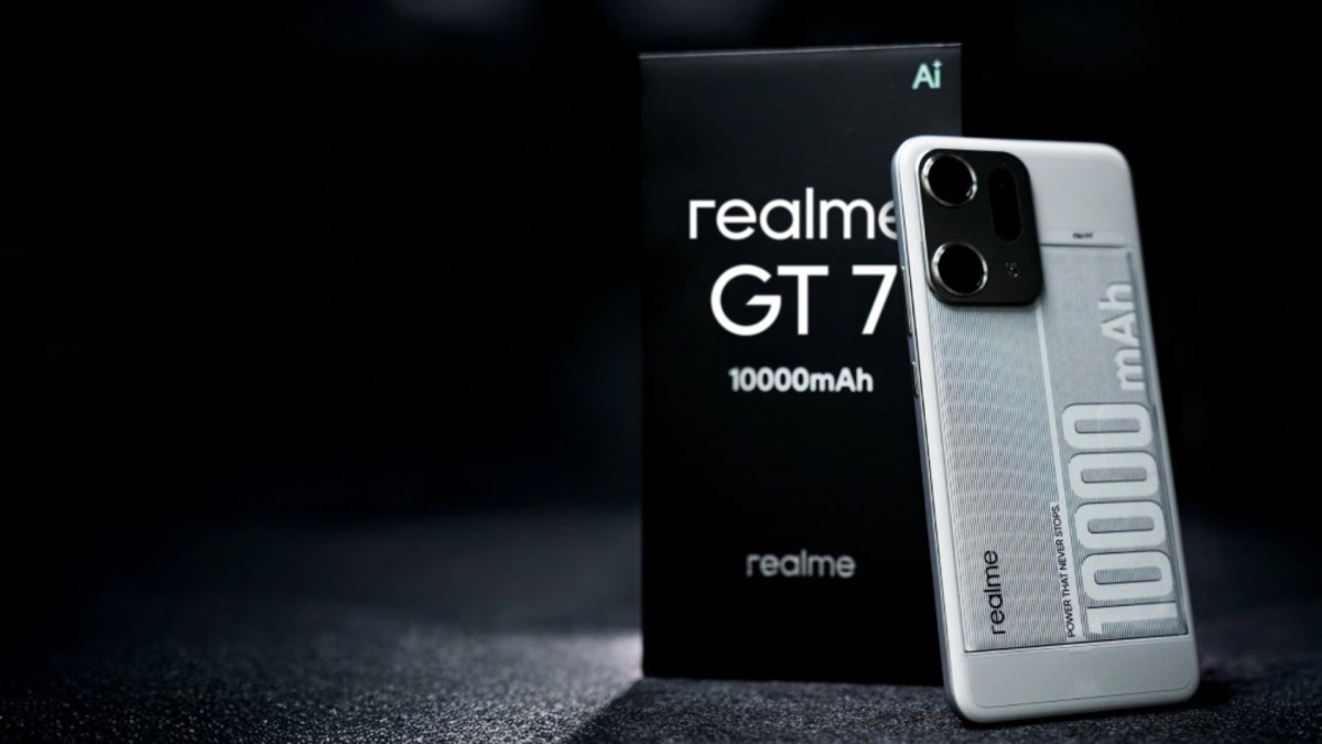 Le Realme GT7 et sa batterie de 10 000 mAh. // Source : Realme Le Realme GT7 et sa batterie de 10 000 mAh. // Source : Realme