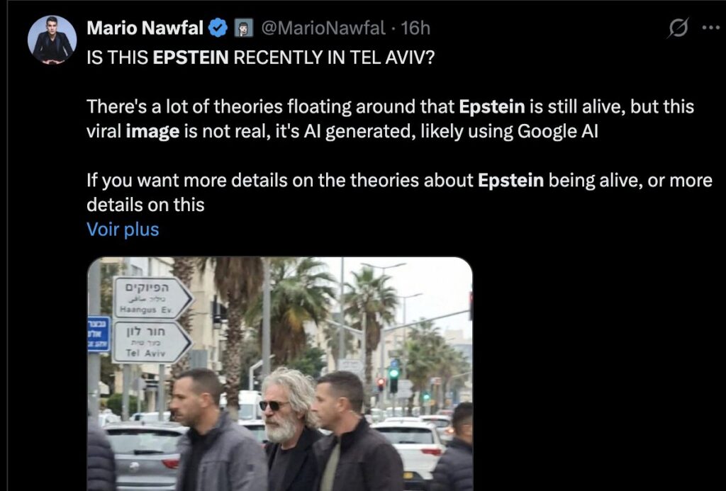 Des comptes X populaires, notamment associés à Elon Musk, surfent sur le buzz en diffusant ces images supposées d'Epstein. Des comptes X populaires, notamment associés à Elon Musk, surfent sur le buzz en diffusant ces images supposées d'Epstein.