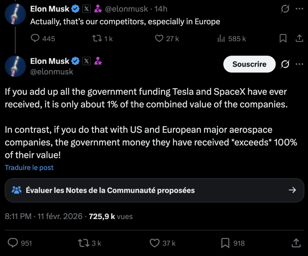Les réponses d'Elon Musk à Emmanuel Macron : le milliardaire tacle l'Europe. Les réponses d'Elon Musk à Emmanuel Macron : le milliardaire tacle l'Europe.