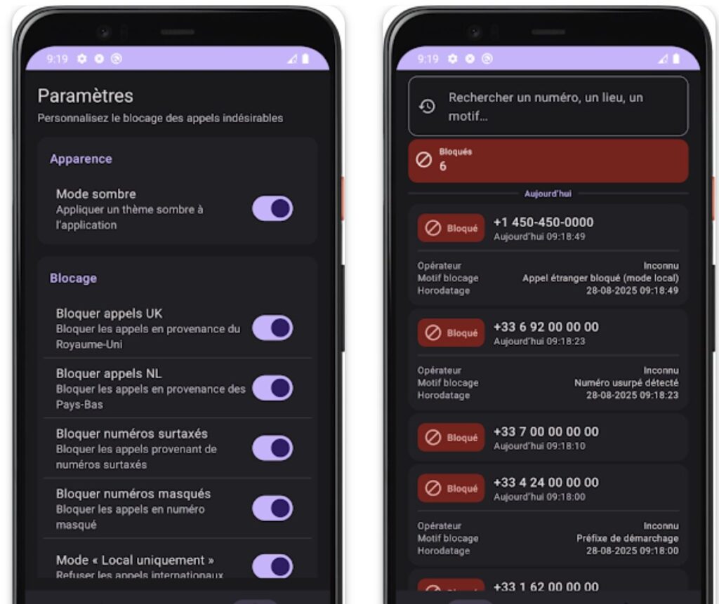 Wincalls sur Android. Wincalls sur Android.
