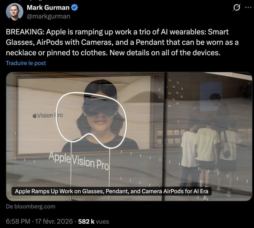 L'annonce de Mark Gurman a été largement reprise sur les réseaux sociaux. L'annonce de Mark Gurman a été largement reprise sur les réseaux sociaux.