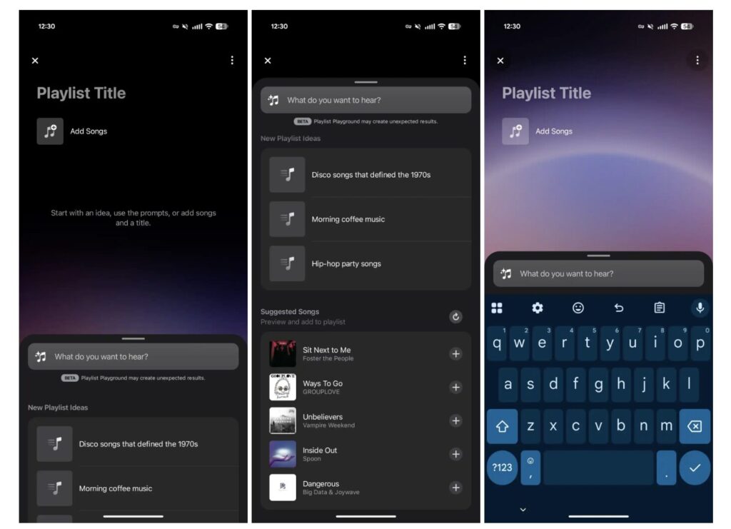 Playlist Playgound sur Android. Playlist Playgound sur Android.