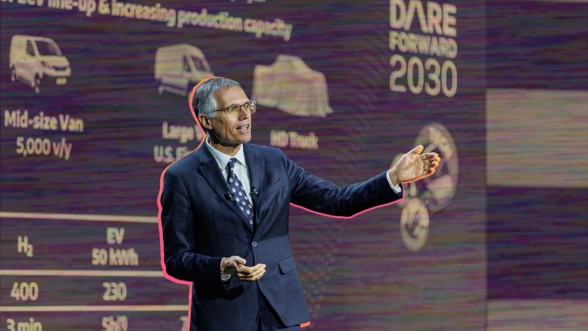 Plan Dare Forward 2030 de Stellantis par Carlos Tavares // Source : Montage Numerama Plan Dare Forward 2030 de Stellantis par Carlos Tavares // Source : Montage Numerama