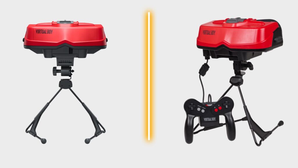 Virtual Boy 2026 (à gauche) et 1995 (à droite) // Source : Nintendo / Evan Amos Virtual Boy 2026 (à gauche) et 1995 (à droite) // Source : Nintendo / Evan Amos