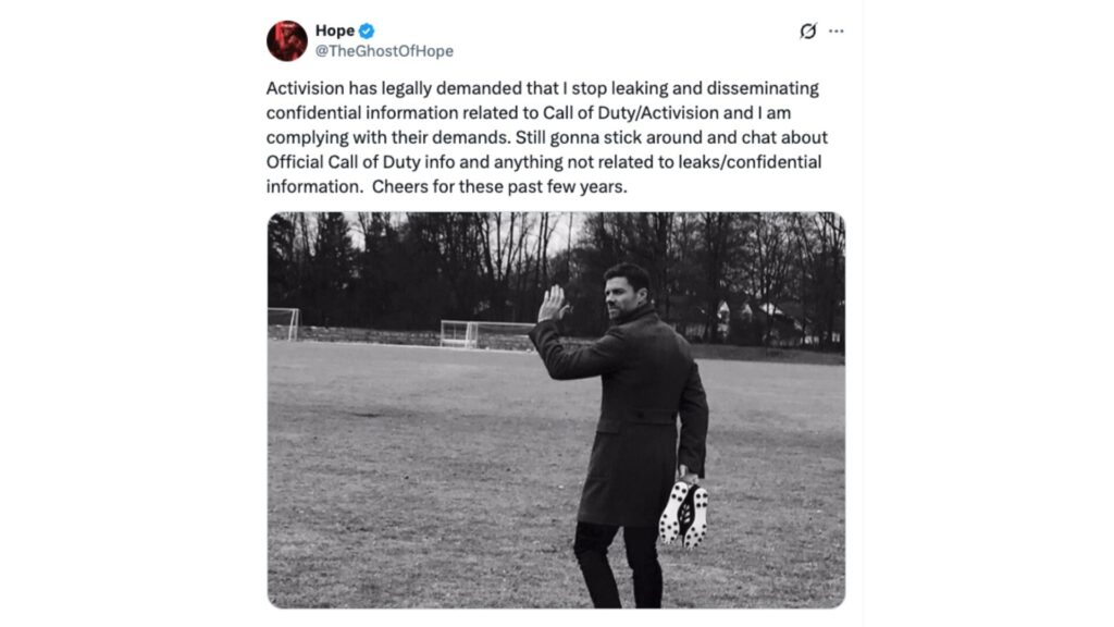 TheGhostOfHope a annoncé la fin de ses activités de leaker. // Source : TheGhostOfHope sur X TheGhostOfHope a annoncé la fin de ses activités de leaker. // Source : TheGhostOfHope sur X