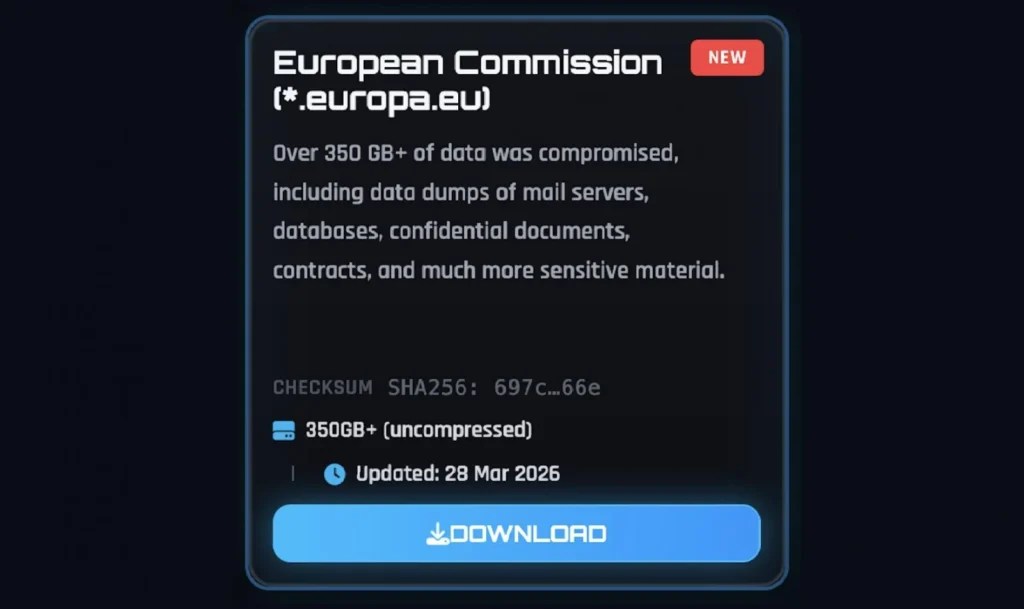 Sur le dark web, ShinyHunters met à disposition 350 Go de données présentées comme issues du piratage. // Source : Bleeping Computer