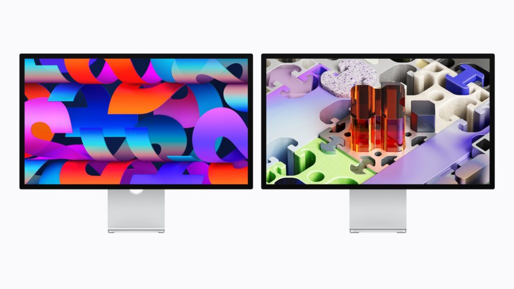 Apple Studio Display et Apple Studio Display XDR // Source : Apple Apple Studio Display et Apple Studio Display XDR // Source : Apple