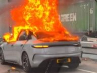 BYD Seal en feu à Hong Kong  // Source : CarNewsChina
