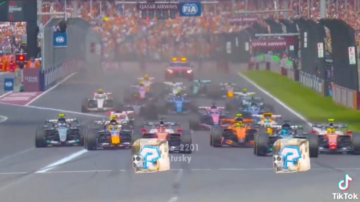 F1 x Mario Kart // Source : TikTok