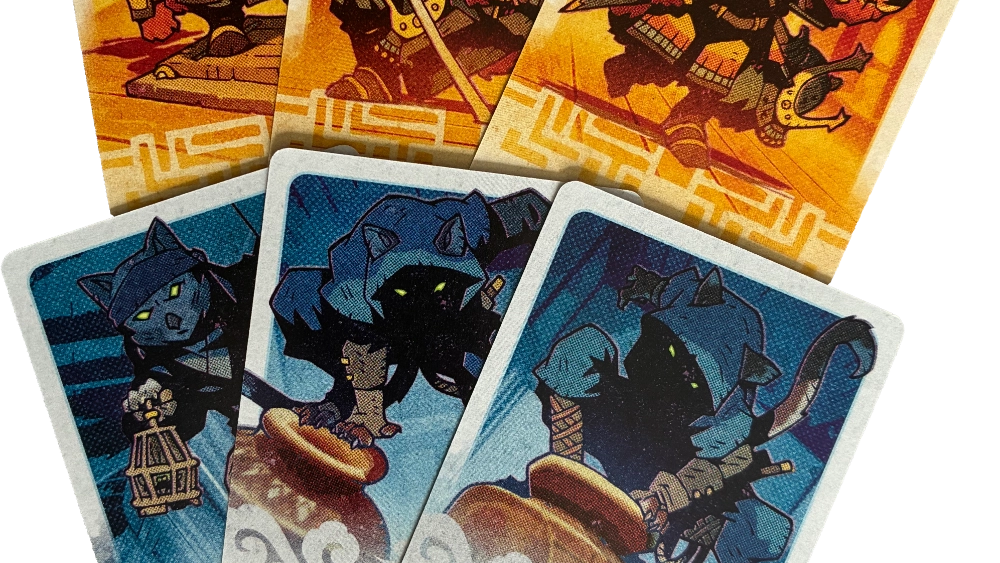 Exemples de cartes pour chaque camp. // Source : Sébastien Goetz pour Numerama Exemples de cartes pour chaque camp. // Source : Sébastien Goetz pour Numerama