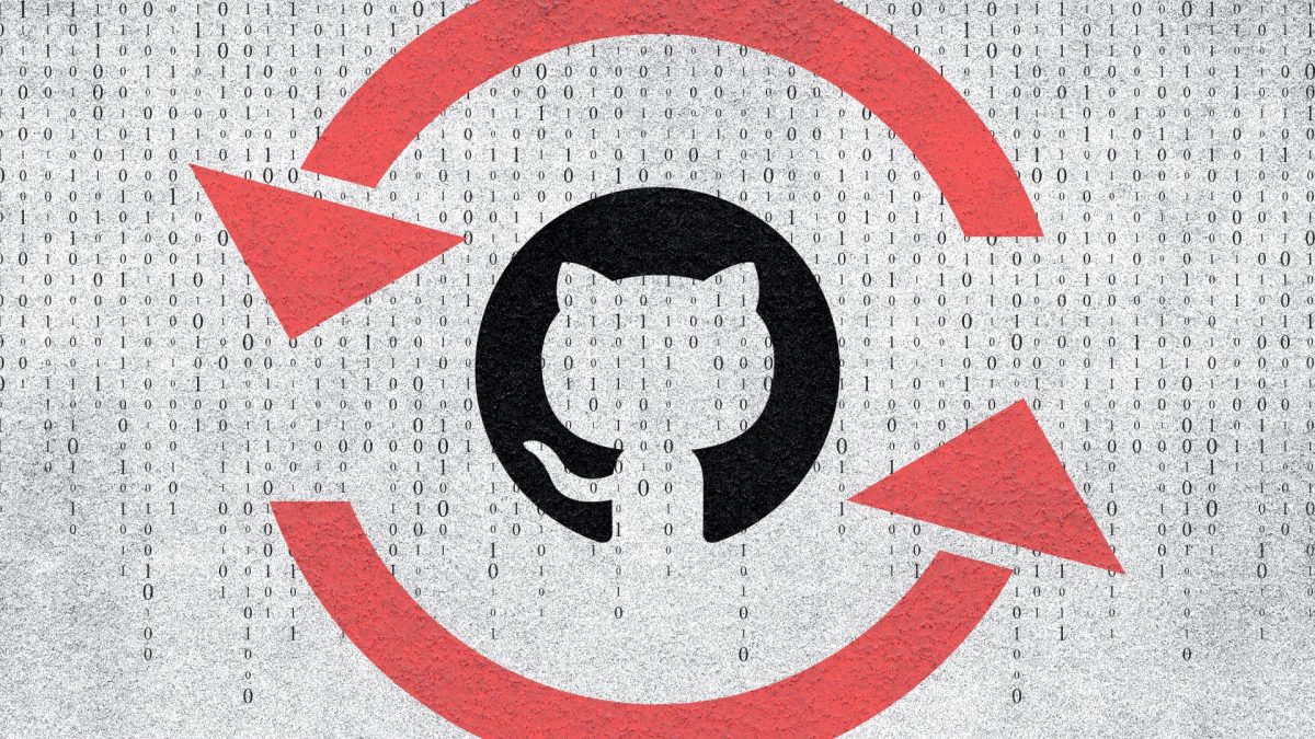 Github machine arrière // Source : montage Numerama Github machine arrière // Source : montage Numerama